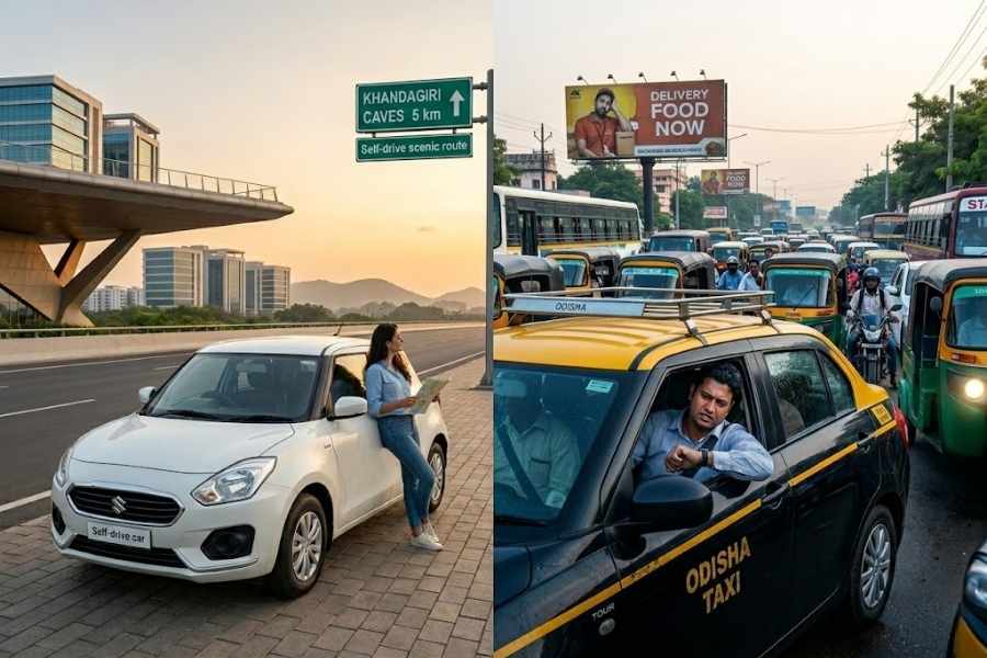 Cost comparison between self drive car rental and taxi services in Bhubaneswar